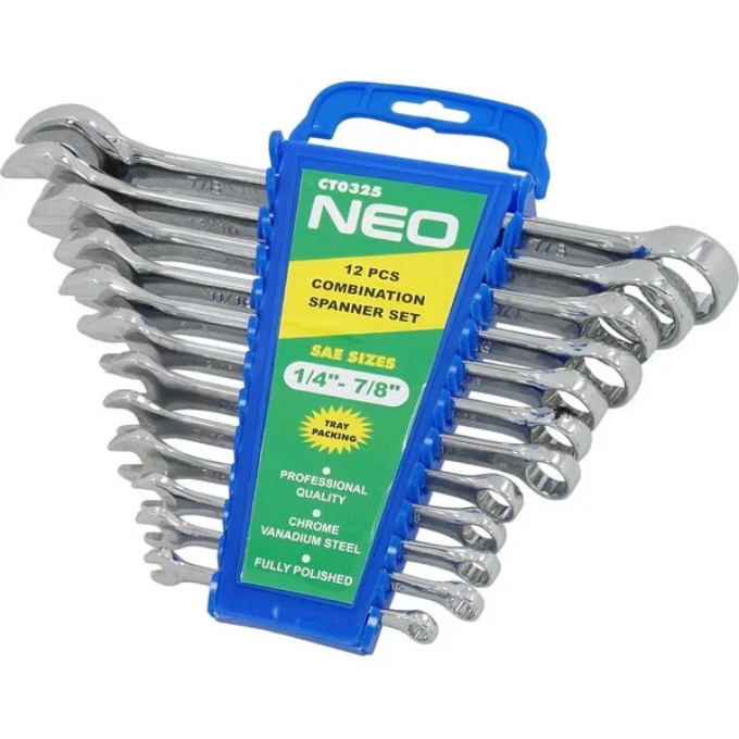 PhotoGrid_Plus_1788796115488 Neo Professional 12pc SAE Combination Spanner Set – CT0325 - Image 1