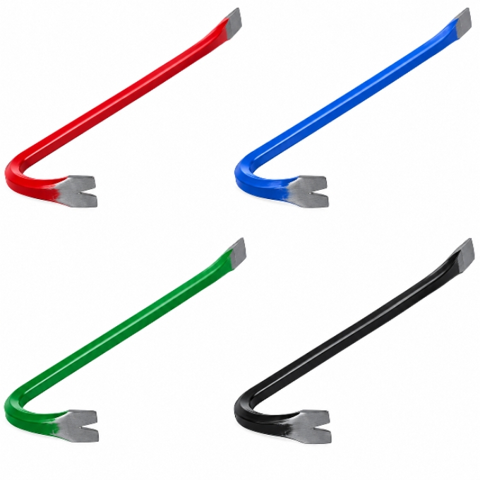 PhotoGrid_Plus_1788944264255 Heavy Duty Crowbar Pry Bar Wrecking Bar Demolition Bar, Pry Tool Nail Puller Bar - Image 1