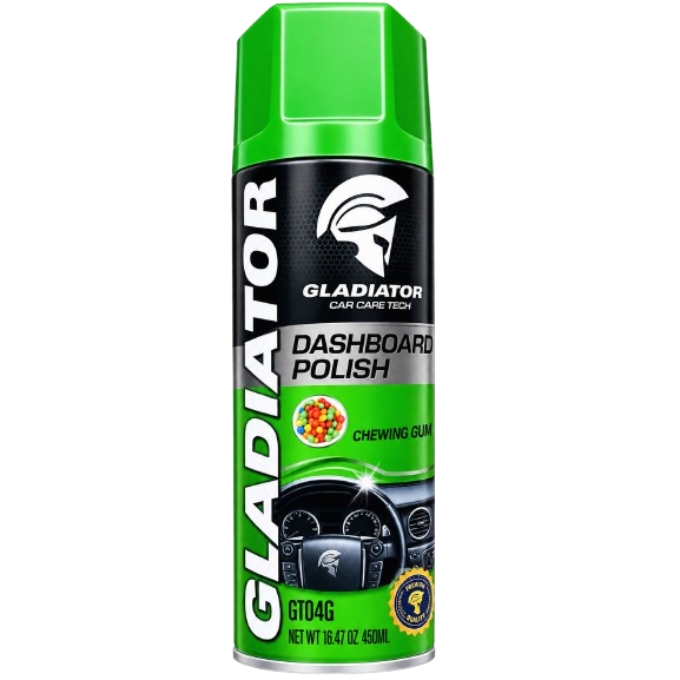PhotoGrid_Plus_1789194565366 Gladiator GT04G Car Dashboard Polish Chewing Gum 450ml - Image 1