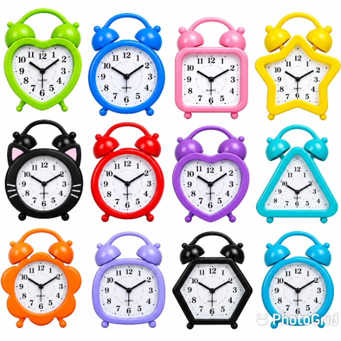 PhotoGrid_Plus_1791225836086 Heart-Shaped Quartz Alarm Clock – Classic Twin-Bell Design - Image 1
