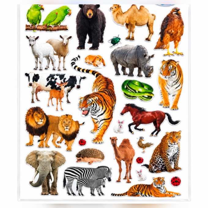 PhotoGrid_Plus_1791641852833 Animal Stickers Mini Wall Stickers - Image 1