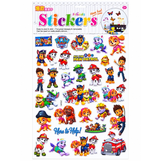 PhotoGrid_Plus_1791650876283 PAW Patrol Decorative Cartoon Stickers – Colorful Peel-and-Stick Decorative Sticker Sheet - Image 1