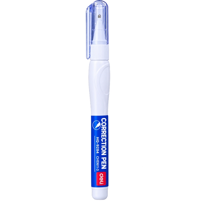 PhotoGrid_Plus_1792923854250 Deli Correction Pen HQ-9284 – White Liquid Paper Correction Pen - Image 1