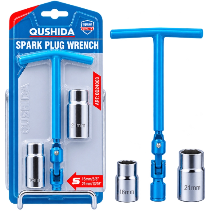 PhotoGrid_Plus_1792937466269 T-Handle Spark plug wrench set with socket attachments - Image 1