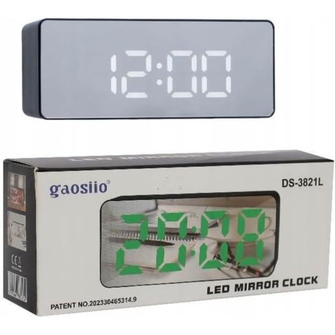 WhatsApp Image 2026-10-09 at 12.34.21 PM DS-3821L Digital LED Mirror Clock – Alarm Clock Display Reflective Mirror Screen Time Display and Temprature Measuring - Image 1