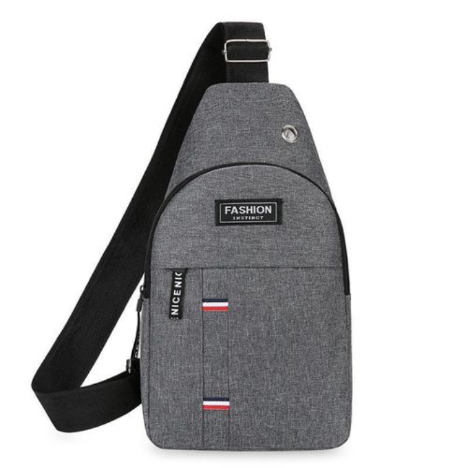WhatsApp Image 2026-10-14 at 2.05.21 PM Grey Adjustable Unisex Casual Crossbody Sling Shoulder Chest Bag - Image 1